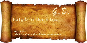Gulyás Dorottya névjegykártya